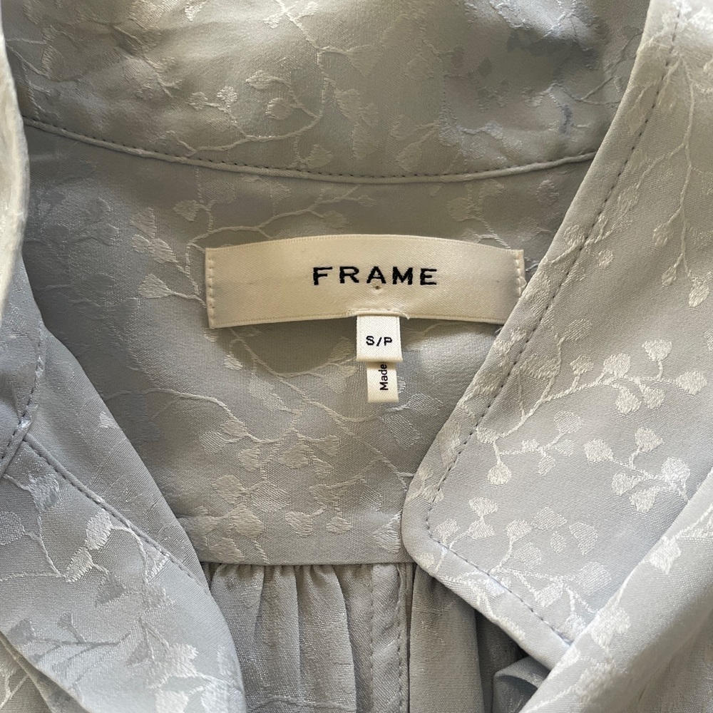Frame “Gillian” Light Blue Silk Blouse - Picture 6 of 6